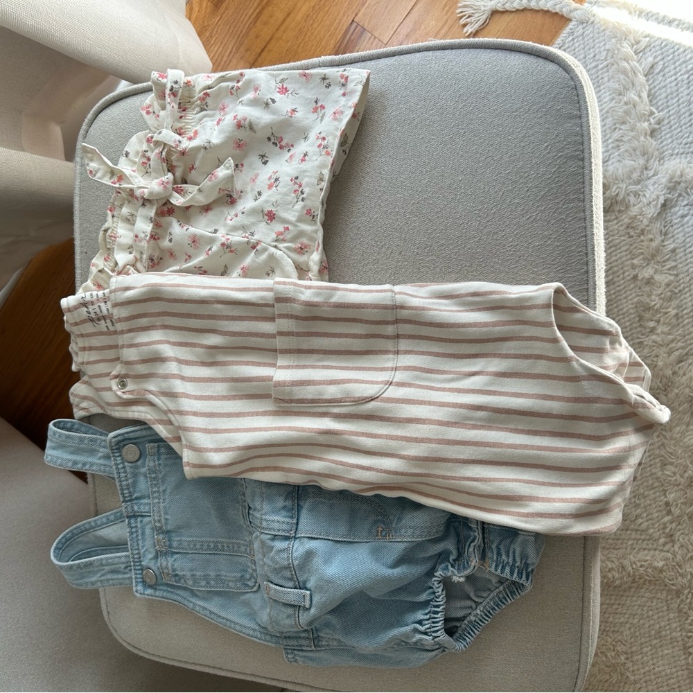 18mo - 2T Bundle: Pehr overalls, OshKosh shorts, Old Navy overalls (perfect)